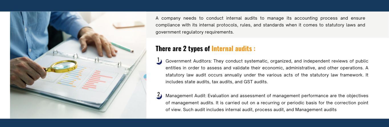 There are 2 types of Internal Audits